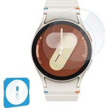 Galaxy Watch 7 44MM Için 2'li Paket (2 Adet) Kolay Kurulum Otomatik Hizalama Aparatlı Şeffaf 9h Sertliğinde Gerçek Temperli Cam Ekran Koruyucu