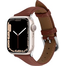 Ciel By Cyrıll  Watch 42MM Seri 10-41MM Seri 9/8/7-40MM Seri Se2/se/6/5/4 Kordon Kayış Kajuk Band Chestnut - AMP05442
