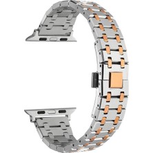 Ile Uyumlu Watch 7 41MM Krd-83 Metal Kordon Gümüş-Rosegold