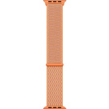 Watch Series 4 44MM Için Kordon Hasırlı Woven Spicy Orange