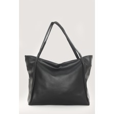 Fermuarlı Deri Tote Çantası