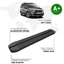 Peugeot Partner Yan Basamak 2008 – 2018 Model S-Line Siyah