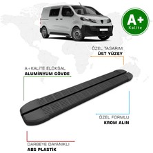 Peugeot Expert Yan Basamak Kısa Şasi 2017 Model ve Sonrası S-Line Siyah