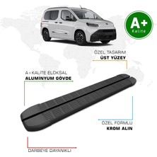 Toyota Proace City Yan Basamak Kısa Şasi 2024 Model ve Sonrası S-Line Siyah