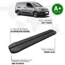 Peugeot Partner Yan Basamak Uzun Şasi 2024 Model ve Sonrası S-Line Siyah