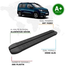 Peugeot Rifter Yan Basamak 2019 Model ve Sonrası S-Line Siyah