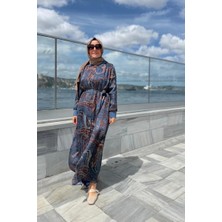 Ghisa Vual Kumaş Elbise Lacivert 26KGSELB4085