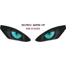 Rks Srk 125 R 2023 - 2025 Uyumlu Far Sticker Mavi