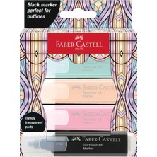 Faber-Castell Glosy Pastel Fosforlu Kalem 4 Adet Pastel Renkler ile Trendy Tasarım
