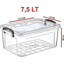 7.5 Litre Kapaklı Dikdörtgen Saklama Kutusu – Mutfak ve Ev Düzeni