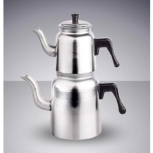 Alüminyum Küçük Boy Çaydanlık - 1.5 L Alt, 0.75 L Üst Hazne