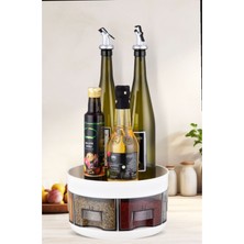 Döner Standlı 6’lı Gıda Organizer Seti – Baharatlık & Saklama Kabı