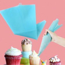 Silikon Krema Sıkma Torbası 24 cm - Renkli ve Pratik (1 Adet)