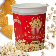 Plastik Patlamış Mısır Kabı 19X13 cm – Eğlencelik Atıştırmalık Kutusu