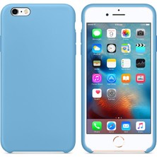 Apple iPhone 6 Altı Açık Liquit Lansman Silikon Gök Mavisi