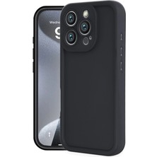 Apple iPhone 16 Pro Max Stylish Soft Kılıf (Yumuşak Kılıf) - Viera Elegant Design - Siyah