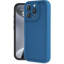 Apple iPhone 16 Pro Stylish Soft Kılıf (Yumuşak Kılıf) - Viera Elegant Design - Mavi