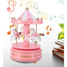 Dekoratif Atlı Karınca Müzik Kutusu Pembe