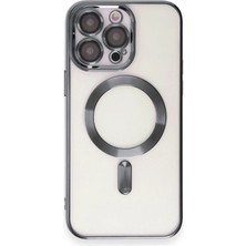 Apple iPhone 15 Pro Magneticedge Kılıf - Titan Gri