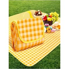 Be Active Kareli Masa Örtüsü, Sofra Bezi, Piknik Örtüsü Pamuk 160*160 cm