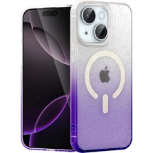 Apple iPhone 15 Radiant Pummel Glitter Kapak – Stylish Simli Yüzey & Dayanıklı Tasarım - Mor