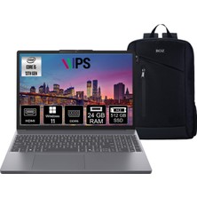 Lenovo Ideapad Slim 3 Intel Core I5 13420H 24GB 512GB SSD W11PRO 15.3" Wuxga Taşınabilir Bilgisayar 83K1003MTR + Boz Çanta Hediyeli