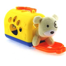 Taşıma Çantalı Peluş Sarı Yavru Köpek