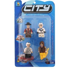 Ausini City 4'lü Figür Seti -B Kırmızı Ceket