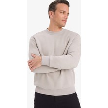 DeFacto Relax Fit Bisiklet Yaka Kalın İçi Yumuşak Tüylü Basic Düz Sweatshirt T5139AZ25AU