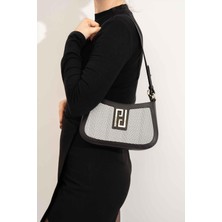 Silver Polo Silver  Polo Siyah Beyaz - Siyah NV1132 Kadın Çapraz Çanta