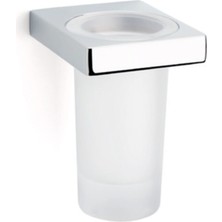 Şık Krom Diş Fırçalığı, Beyaz, Modern ve Dayanıklı Tasarım