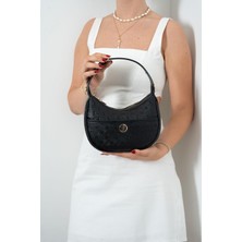 Silver & Polo Silver Polo Siyah - Siyah Logolu Kadın Omuz Çantası SP1194