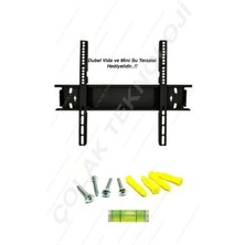 Clk Teknoloji Elton 80" Inç - 203 Ekran Tv- Lcd-Led-Monitör Televizyon Sabit Duvar Askı Aparatı - Metal 