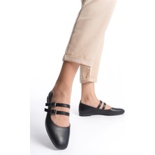 Kadın Siyah Iki Beretli Kut Burun Babet