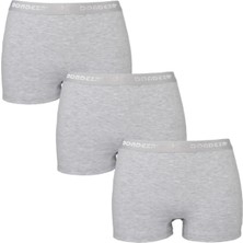5 Adet Pamuklu Kadın Boxer // 5 Adet Beyaz