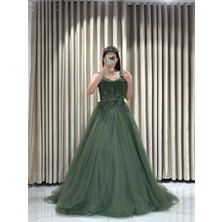 Haki Çift Yaka Işlemeli Nişanlık 762