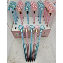 Sanrio Kuromi Başlıklı Içi Elmas Diamond Dolusu Rengarenk Tükenmez Kalem Sevimli Hediyelik 1ADET