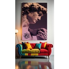 Modern Sanat Heykel Model V4 Ev Duvar Salon Güzellik Salonu Ofis Dükkan Dekarasyon Kanvas Tablo
