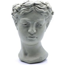 Prenses Büst Saksı Gri