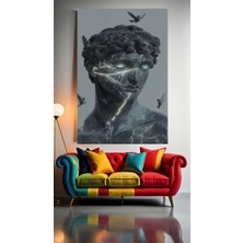 Özkacar Group Modern Heykel Model V5 Ev Duvar Salon Güzellik Salonu Ofis Dükkan Dekarasyon Kanvas Tablo