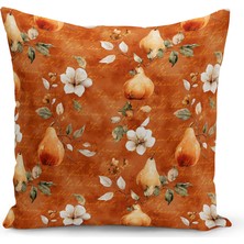 Sonbahar Ekose Serisi Çift Tarafı  Baskılı Kırlent Kılıfı (Halloween Autumn Cushion Cover)