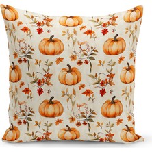 Sonbahar Ekose Serisi Çift Tarafı  Baskılı Kırlent Kılıfı (Halloween Autumn Cushion Cover)