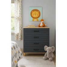 Ozan Çekmeceli Şifonyer | %100 MDF Gövde | Ağaç Ayaklar | REHAU Kaplama Membran Kaplama Çekmeceler