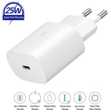 Samsung Galaxy A17 Uyumlu 25W Type-C Girişli Super Hızlı Şarj Cihazı Adaptör - Ithalatçı Garantili
