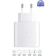 Samsung Galaxy S25 Edge Uyumlu 45W Type-C Girişli Super Hızlı Şarj Cihazı Adaptör - Ithalatçı Garantili