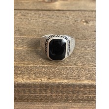 Aida Jewelss 925 Ayar Gümüş Kaplama Ayarlanabilir Ölçü Klasik Erkek Yüzük