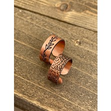 Aida Jewelss %100 Saf Bakır Ayarlanabilir Ölçü 2li Yüzük Özel Tasarım Bakır Yüzük