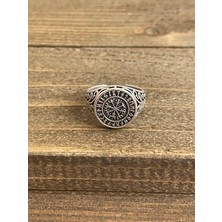 Aida Jewelss 925 Ayar Gümüş Kaplama Ayarlanabilir Ölçü Antik Model Yüzük