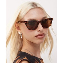 Cleopatra Cat Eye Çekik Leopar Desenli Trend Kadın Güneş Gözlüğü