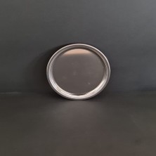 12 Adet Paslanmaz Çelik Diplomat Tabak 430 Kalite Tatlı & Pasta Servis Tabağı 16 cm